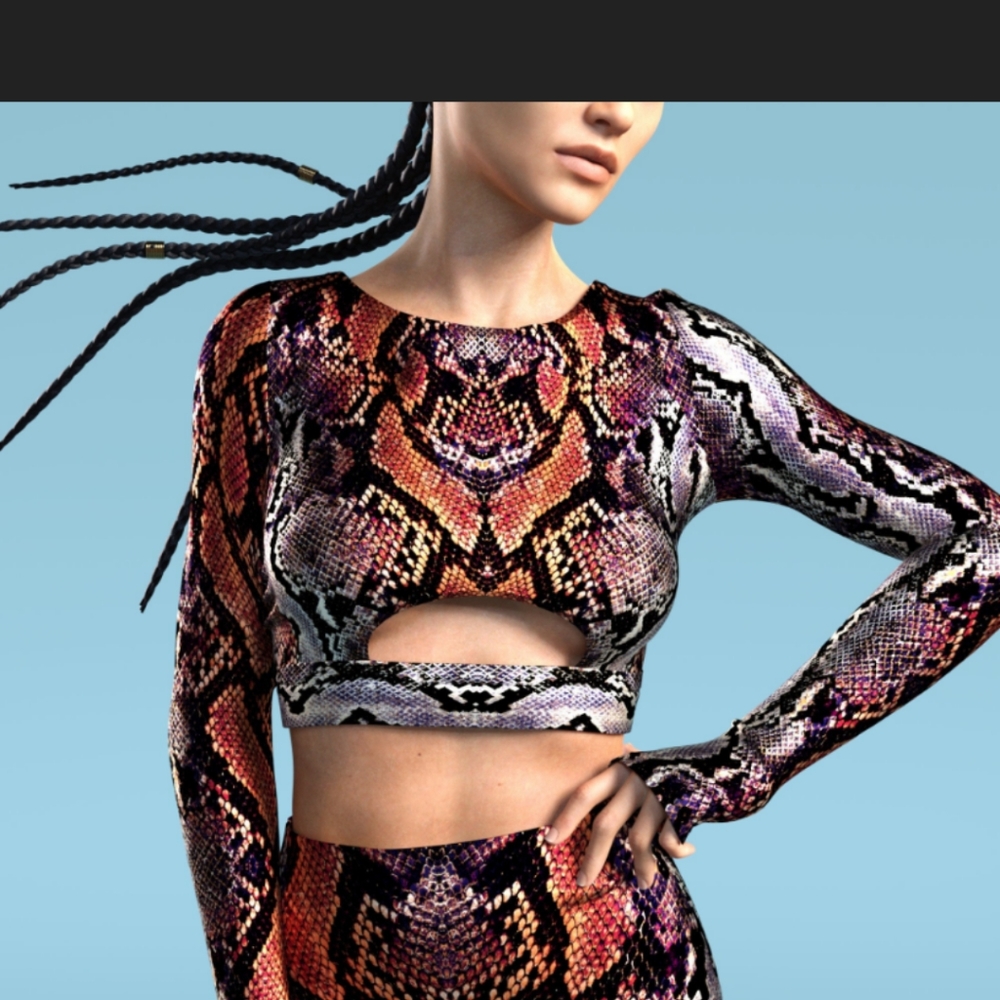 Snakeskin yoga outfit